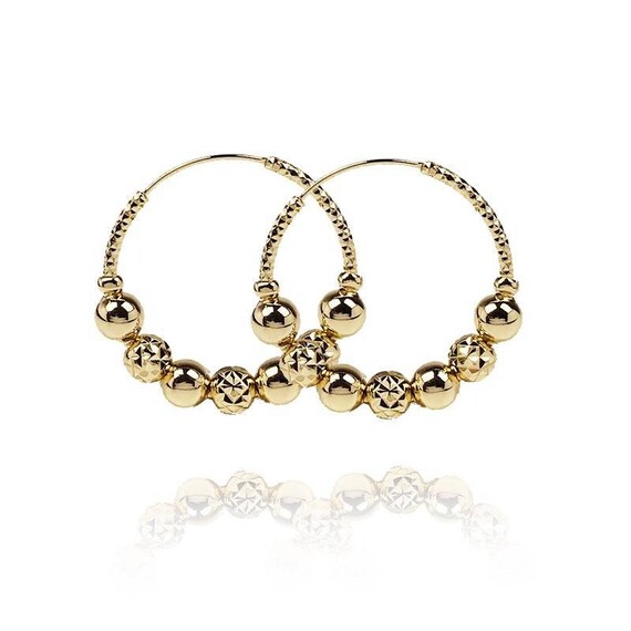 18k Layered Real Gold Filled Round Hoop Earring 47 - Etsy