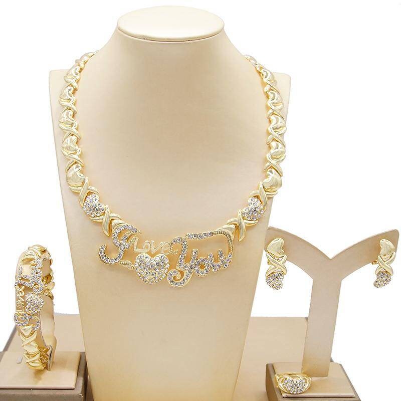 HUGS & KISSES xo set necklace bracelet ring earrings #24