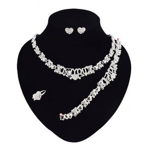 Gold Gefüllt Schmuckset Damen HUGS & KISSES Xo Set Halskette