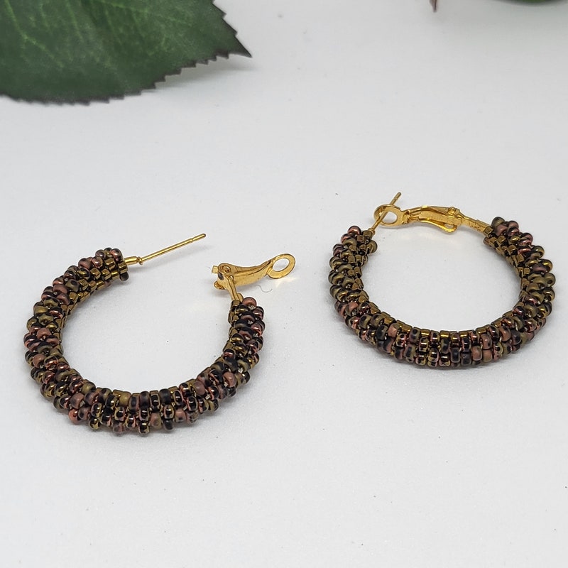 Brown - Handmade Beaded Earrings 169 main image 1