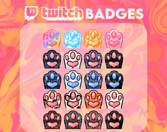 Cat Paw Sub Badges | Bit Badges | Channel Point Icons for Twitch