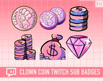 Pink Money Sub / Bit Badges For Twitch & Discord