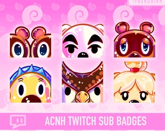 Animal Crossing Villager Sub / Bit Badges For Twitch