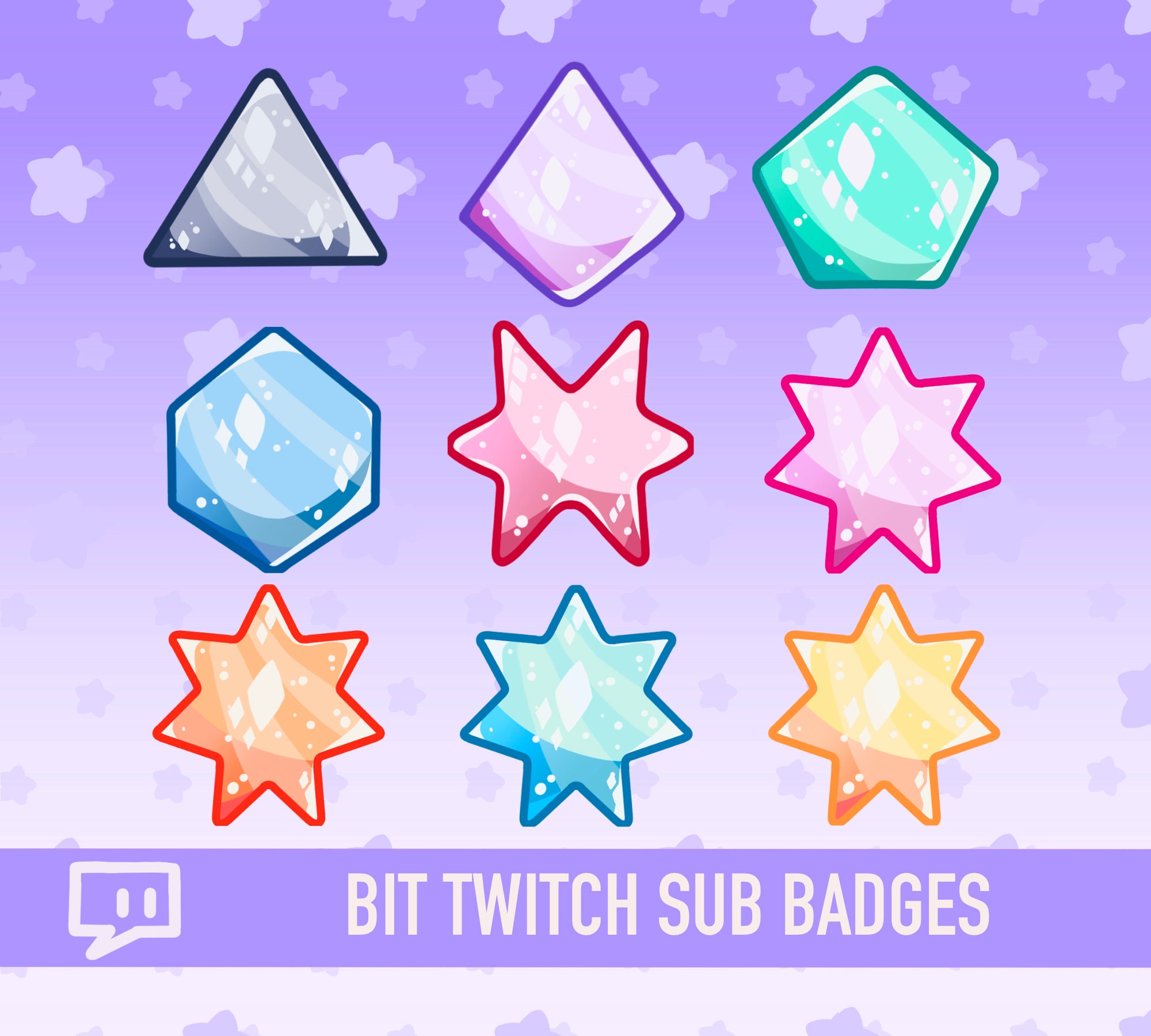 7 Essence Jar Badges - Twitch and Discord - 72x72, 36x36, 18x18