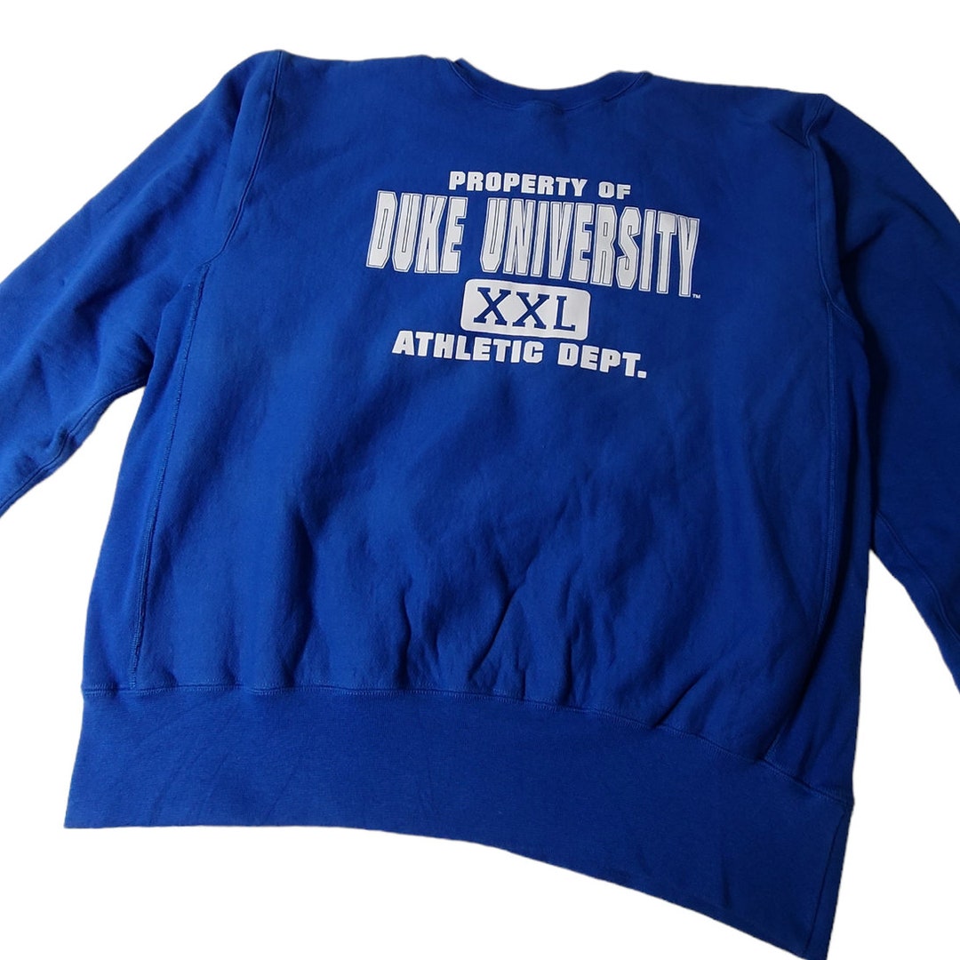 The Cotton Exchange Blue Duke University Athletic Sweatshirt Etsy