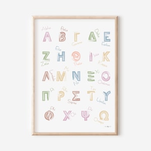 Griechisches Alphabet mit Betonungen - Regenbogen
