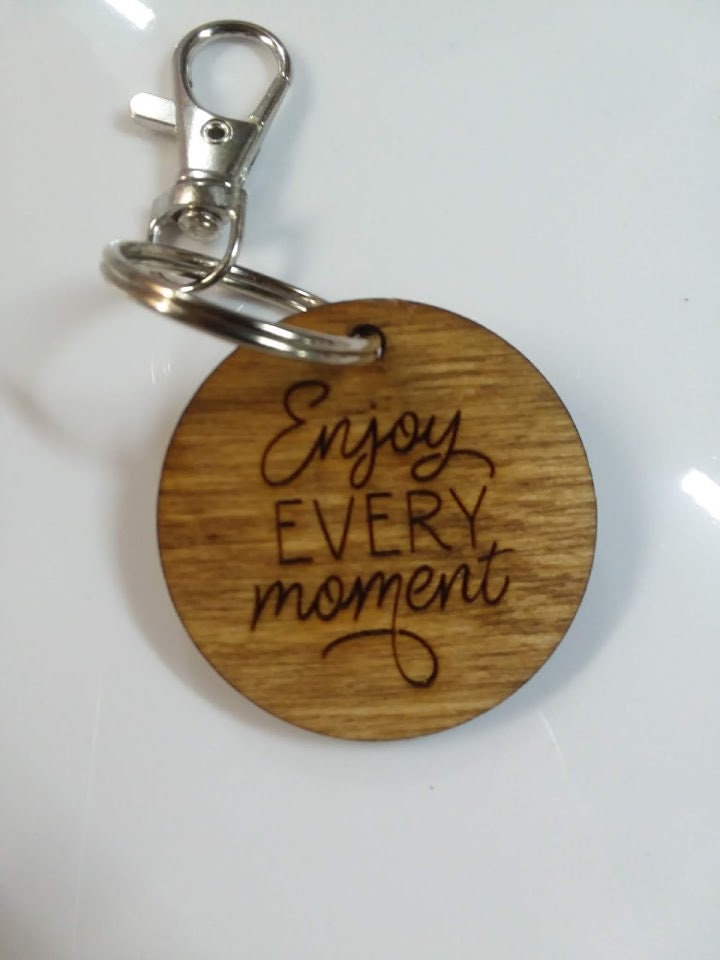 Posotive Keychains Positivity Keychains, Laser Cut Engraved, Birch Keychains, Positive ...