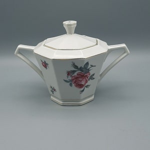 Vintage Victoria porcelain sugar bowl Art Deco around 1935