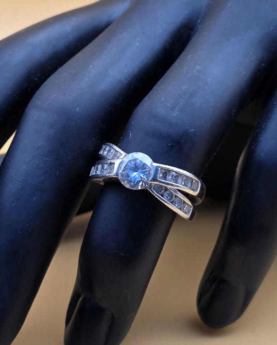 Statement Ring Silber 925 mit klarem geschliffene… - image 1