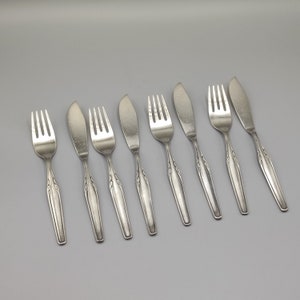 Vintage WMF model 3500 Paris fish cutlery silver plated 90 around 1960