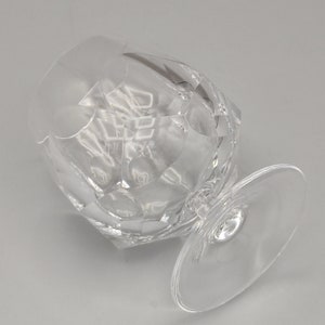 Vintage Cognac Crystal Glass / Cognac Snifter Surface Cut around 1965