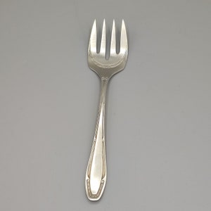 Vintage large serving fork CB Schröder silver plated 90 around 1950