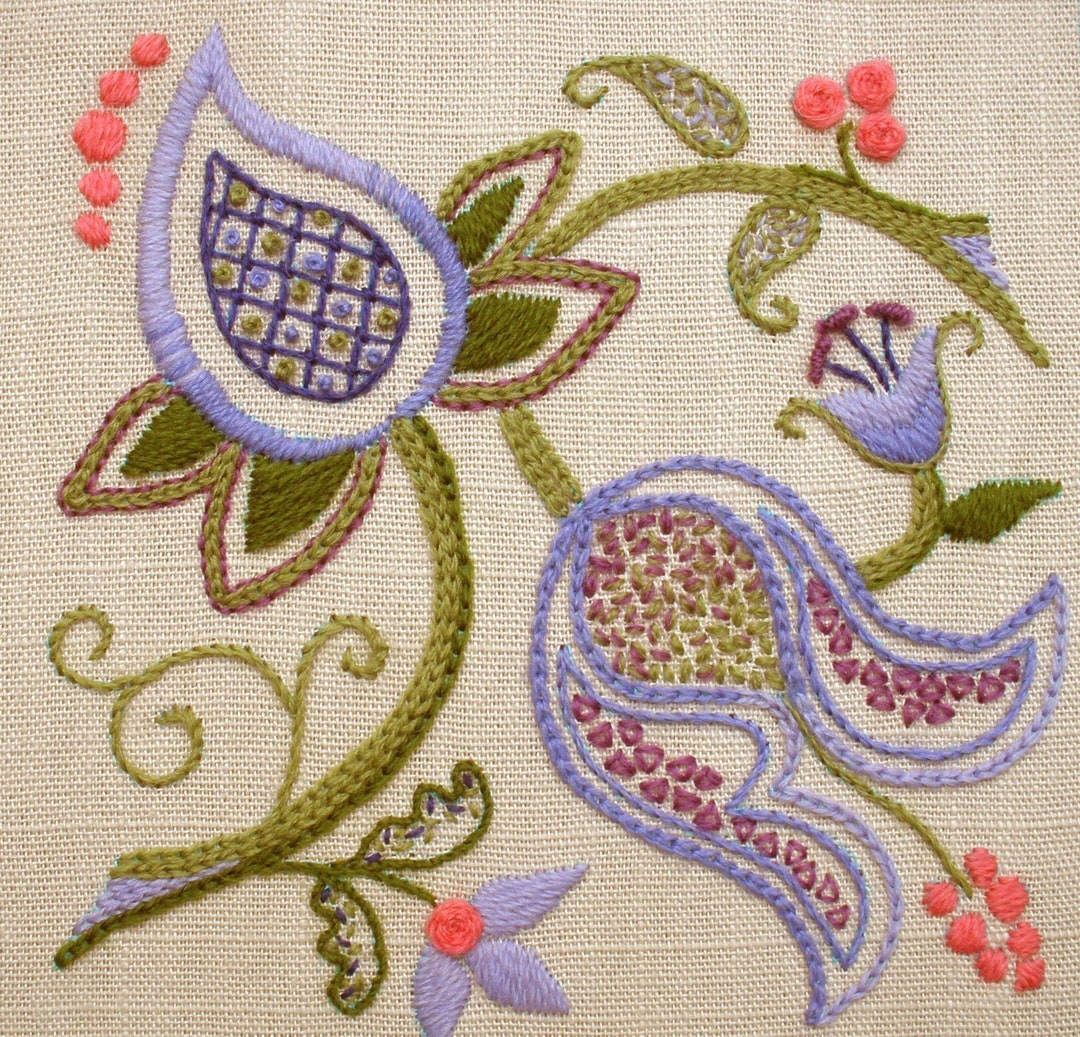 Rare Engel Summer Crewel Embroidery Kits Mushrooms Wildflowers