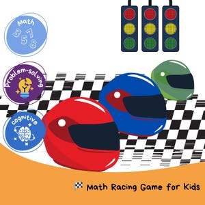 Math Racing Game Printable | Addition Learning Activity | Educational Game for Kids | Homeschool Math Center | Preschool & Kindergarten STEM
