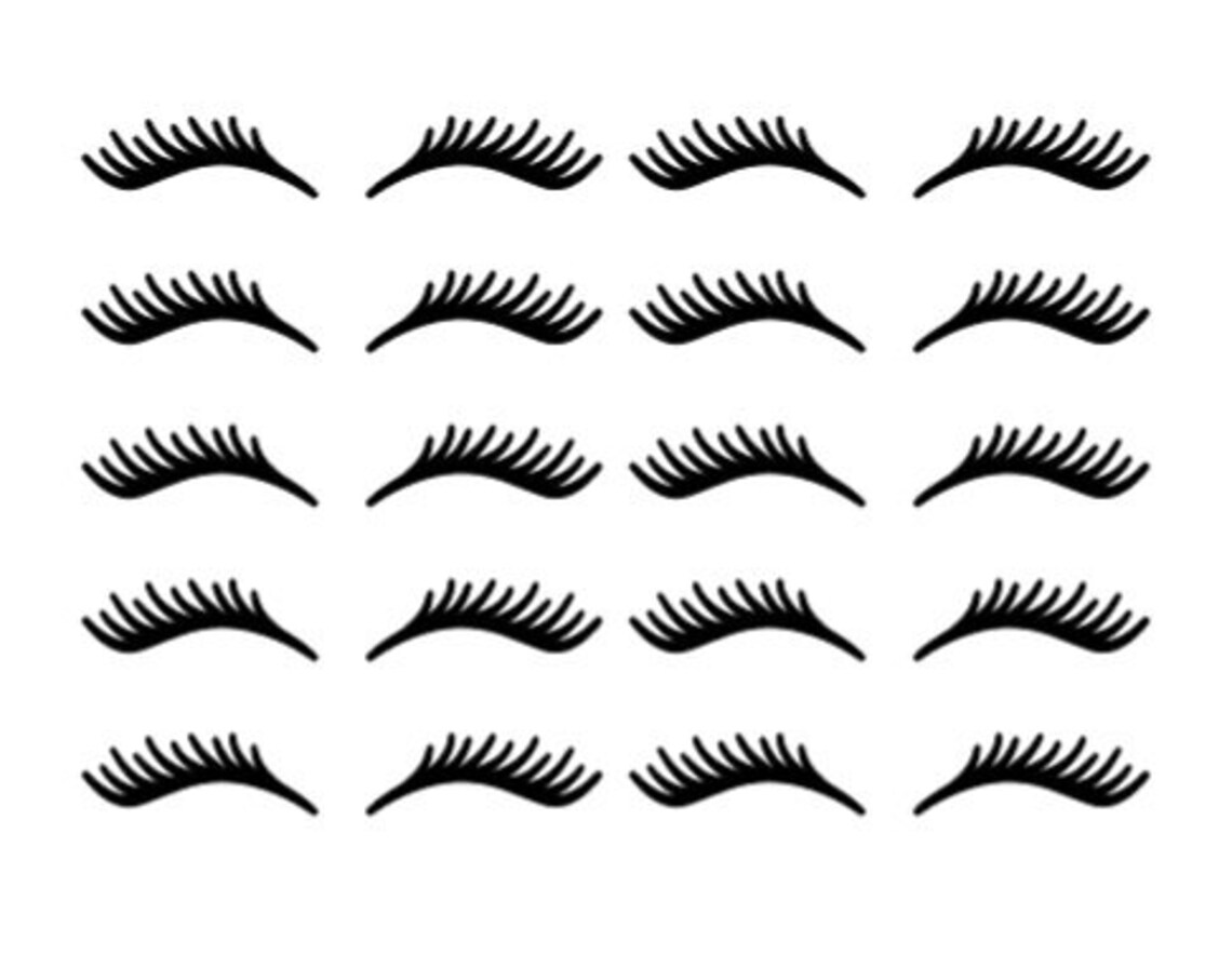 Cute Girly Eyelashes Vinyl Decals Set of 10 Vinyl Decals Etsy