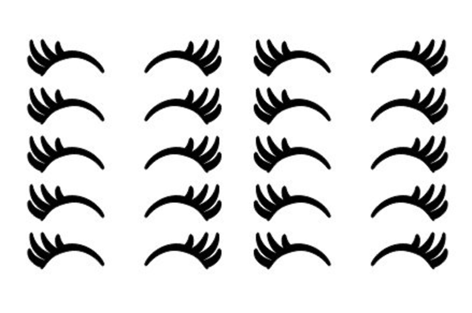 Cute Girly Eyelashes Vinyl Decals Set of 10 Vinyl Decals Etsy