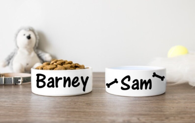 Pet Bowl Name Decal Dog Bowl Name Decal Cat Bowl Name Decal Etsy UK