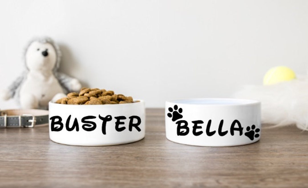 Pet Bowl Name Decal Dog Bowl Name Decal Cat Bowl Name Decal Etsy UK