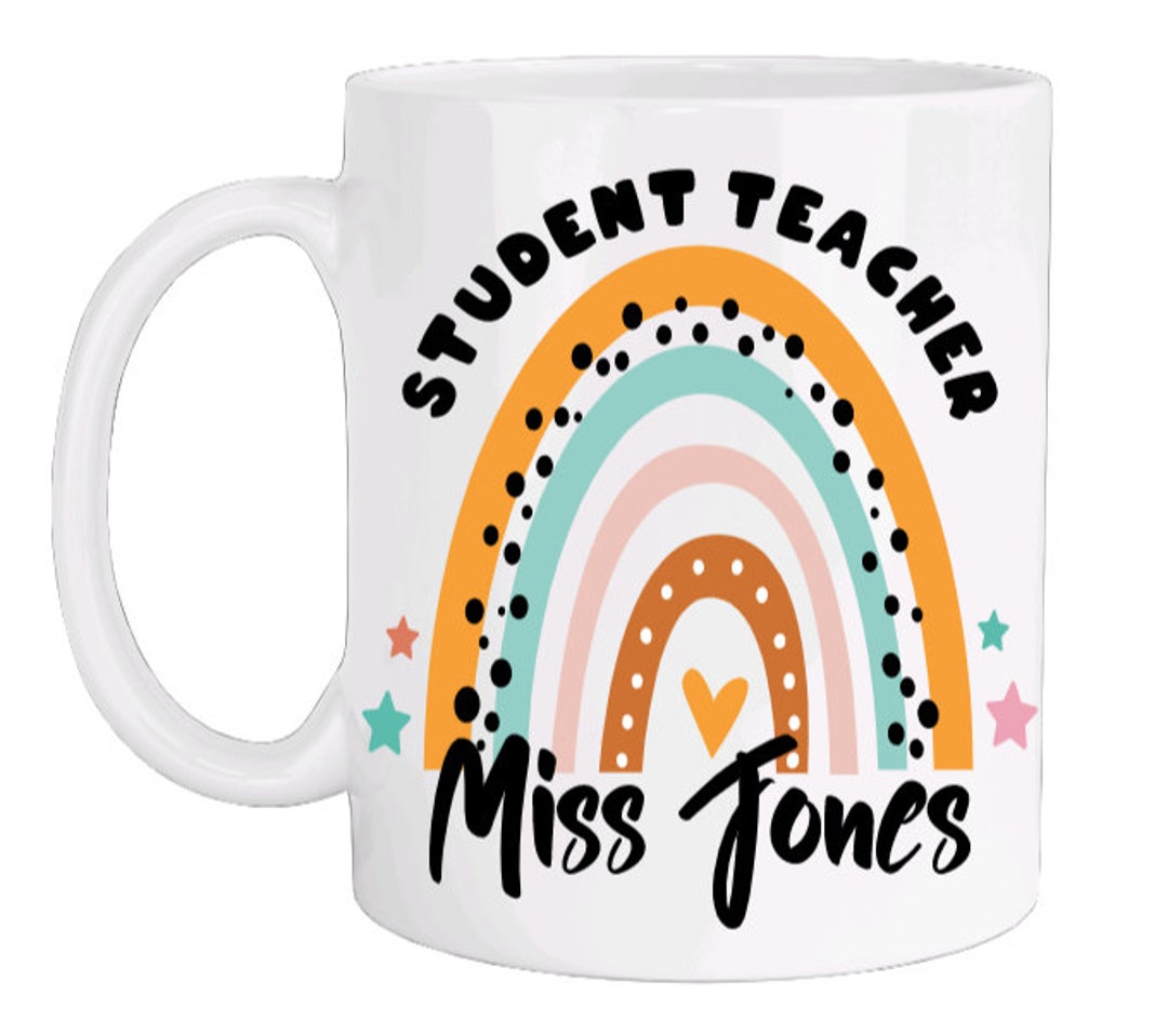 Personalised Teacher Mug, Student Teacher Mug, Trainee Teacher Gift