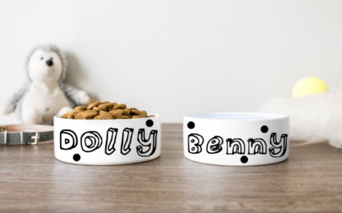 Pet Bowl Name Decal Dog Bowl Name Decal Cat Bowl Name Decal Etsy UK