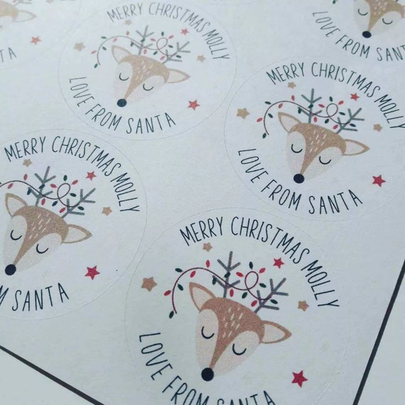 Christmas Gift Tags X12 Christmas Stickers Personalised Gift - Etsy UK