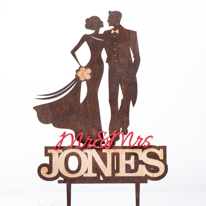 Personalized Wood Topper Wedding Topper Topper For Wedding Mr and Mrs Topper Wood Cake Topper Bride Groom Topper Custom Cake Topper
