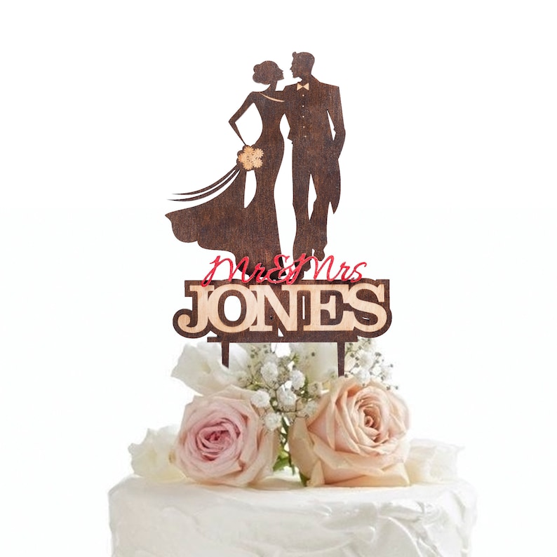 Personalized Wood Topper Wedding Topper Topper For Wedding Mr and Mrs Topper Wood Cake Topper Bride Groom Topper Custom Cake Topper