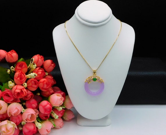 Lavender jade necklace deals