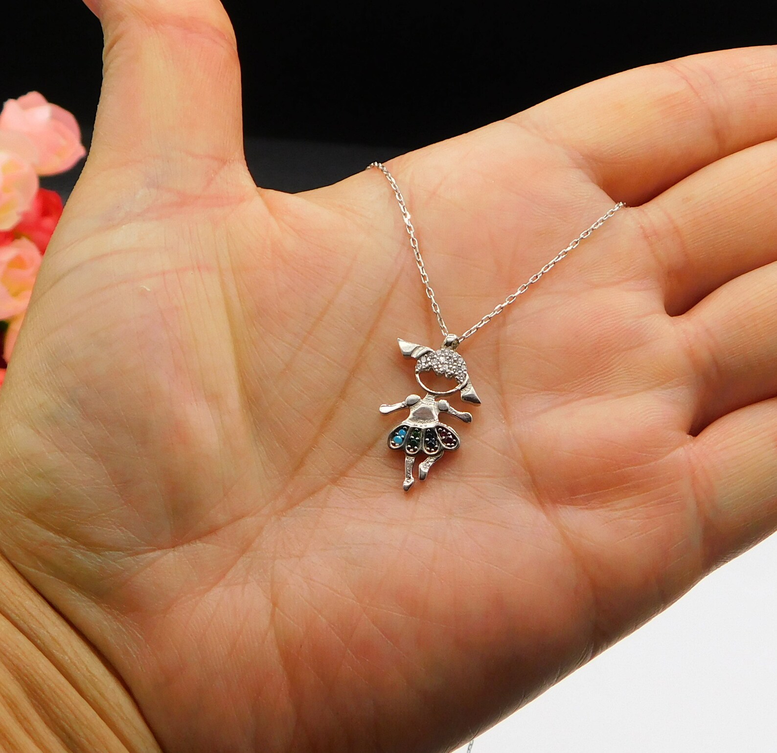 Girl Charm Necklace Mommy's Little Girl Necklace Etsy Australia