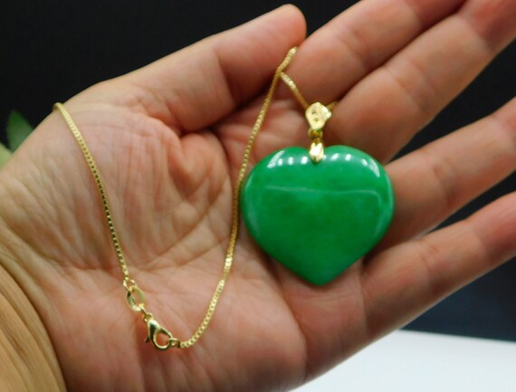 Heart cheap jade necklaces