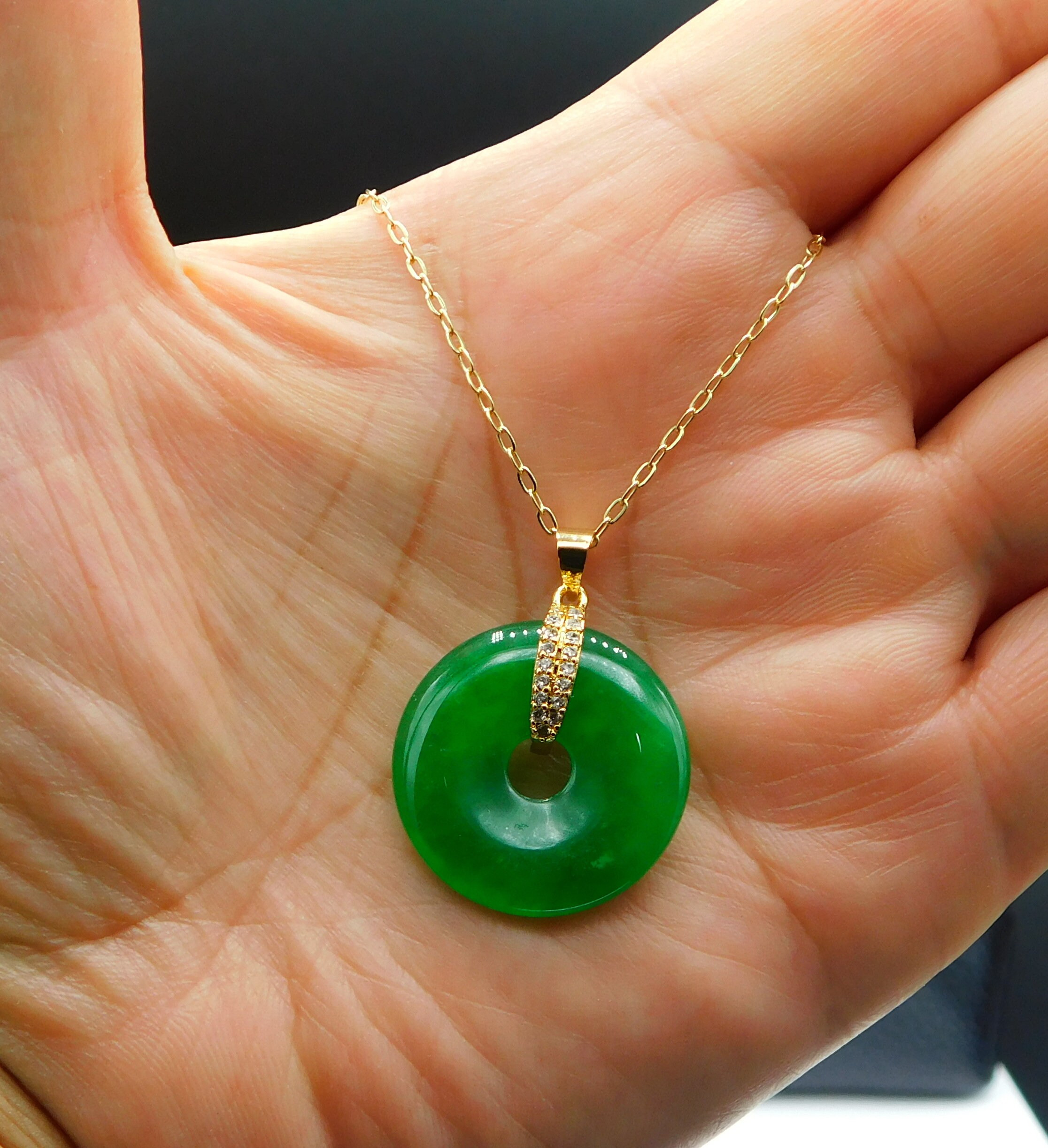 Jade 2024 circle necklace