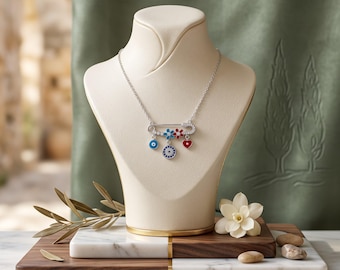 Collana con occhio di Allah in argento sterling / Delicato ciondolo protettivo / Collana con ciondolo occhio di Allah in argento 925 per donna / Gioiello regalo significativo