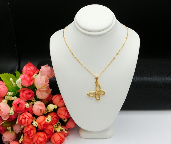 Ladies butterfly necklace deals