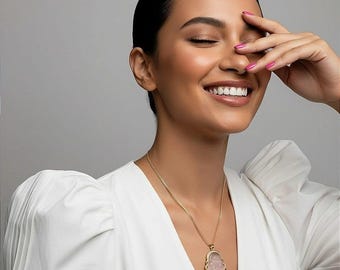 Gold-Filled Buddha Pendant Necklace • Frosted Charm, Spiritual Jewelry