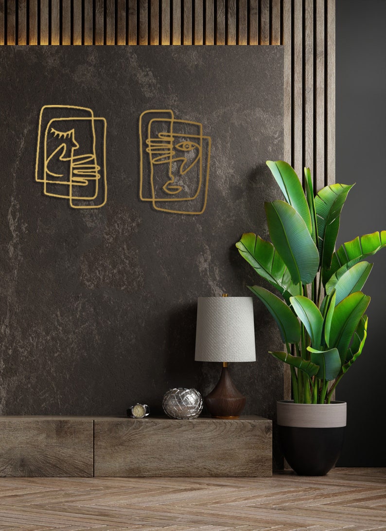 Picasso One Line Drawing Metal Wall Art for Office Decor - Etsy