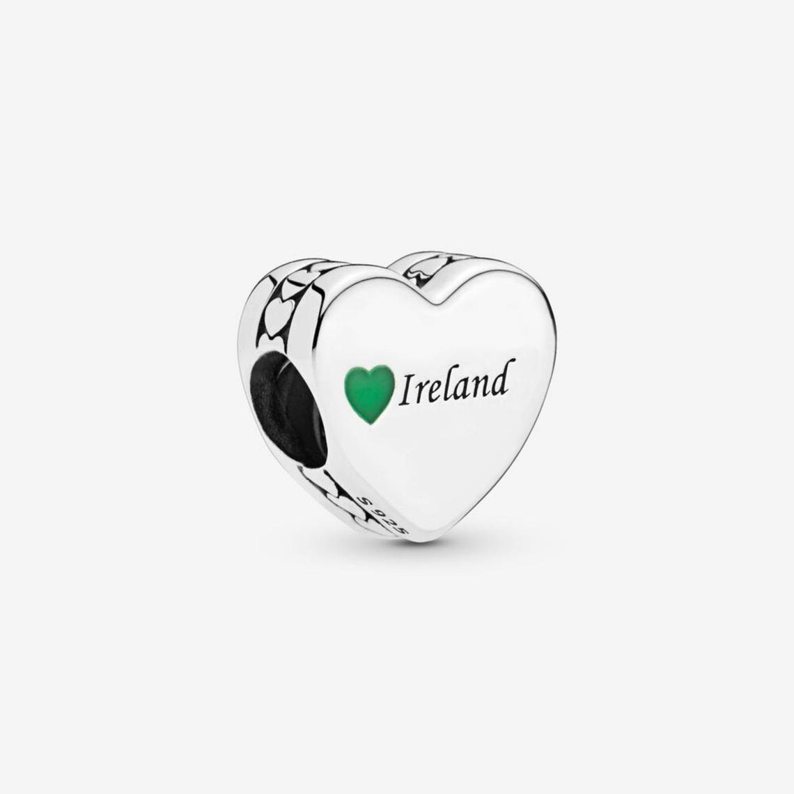 Ireland Love Heart Charm Fits Pandora Bracelet Beads ALE