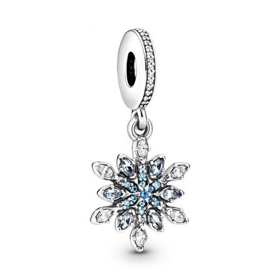 Shining Snowflake Charm / Fits Pandora Bracelet / ALE / S925 Sterling  Silver / Fully Stamped