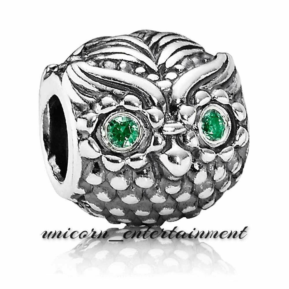 Pandora owl charm with green best sale eyes