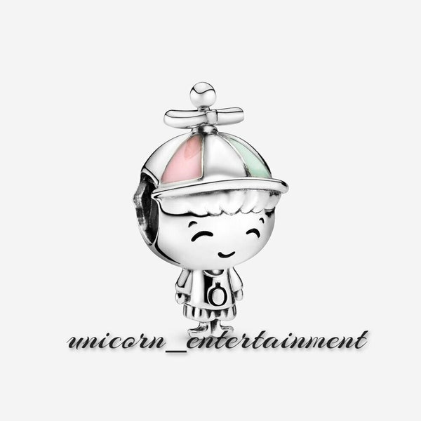 Propeller Hat Little Boy Charm / Fits Pandora Bracelet / Perles / ALE / S925 Sterling Argent / Entièrement estampillé