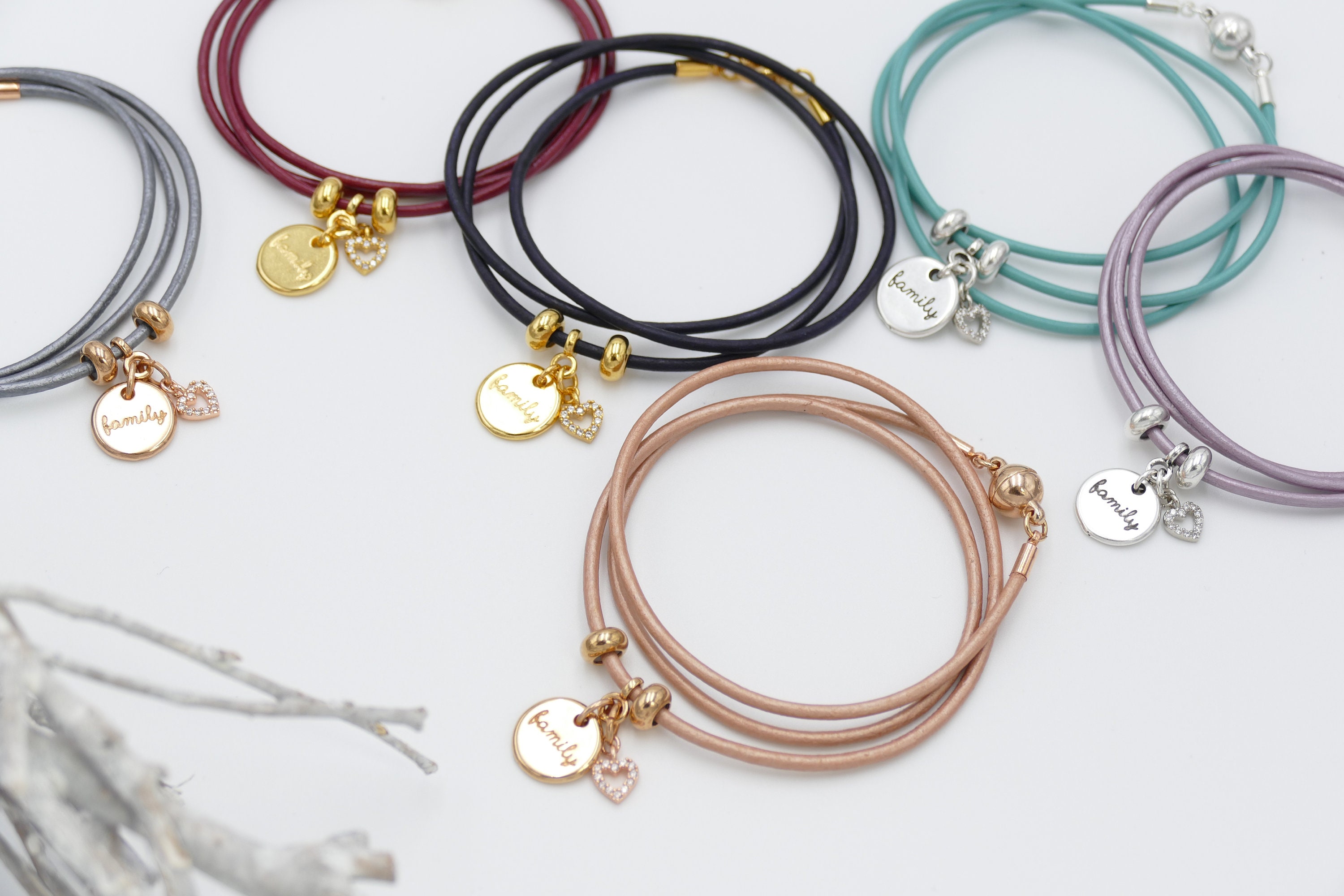 Armband Familie/Family Gold und Etsy