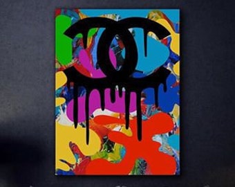 Chanel Logo Painting Etsy