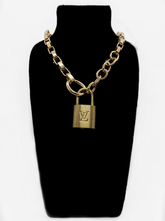 Repurposed Louis Vuitton Lock Necklace with 2 keys