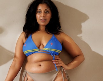 Aruba Bikini Top, Blue Bikini, Triangle Bikini, Large Bust Swimwear