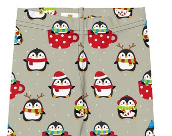 Penguin Kid's Leggings, Christmas Bottoms, Winter Leggings, Christmas Vacation, Christmas Gift, Christmas Stockings