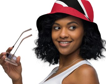 Trinidad Reversible bucket hat, Trinidad & Tobago, Red Hat, Black Hat, Carnival 2025, Trinidad Carnival
