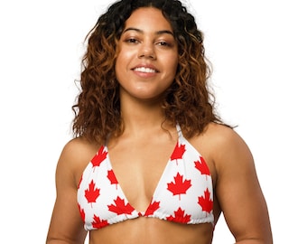 Canada Bikini Top, Maple Leaf Bikini, Red Bikini, White Bikini, Canada Day, Canadian Girl, Bikini Set