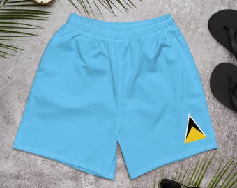 St Lucia Swimming Trunks, Plus Size Shorts, Unisex Shorts, Swim Shorts, Athletic Shorts, Basketball Shorts, Comfy Shorts