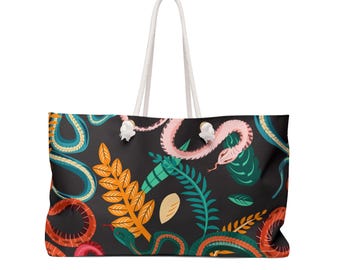 Snake Weekender Bag. Halloween Gift, Beach Bag
