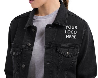 Customizable Denim Jacket, Unisex Jean Jacket, Company Logo, Company Gift, Jean jacket Embroidery, Personalized