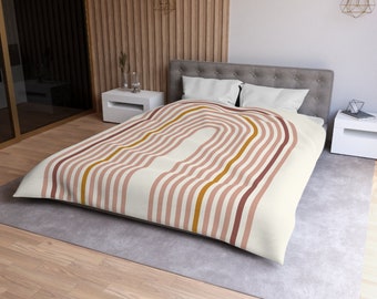 Boho Rainbow, Duvet Cover, Microfiber
